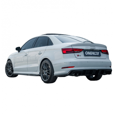 Faldones laterales Oneway Set aptos para Audi S3 8V/8V Facelift Sedan/Convertible 2013-2020 - Negro brillante