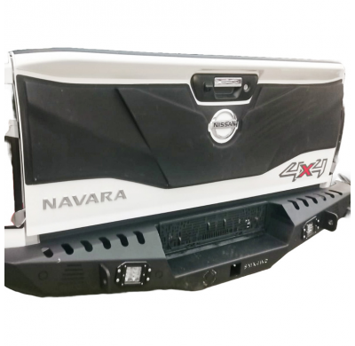 Cubierta de portón trasero Oneway adecuada para Nissan Navara NP300 (D23) 2014-2021 - Versión 2 - Negro mate