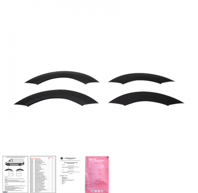 Embellecedores de paso de rueda Oneway Set compatibles con Mercedes Sprinter W906 Facelift 2014-2018 - Negro mate