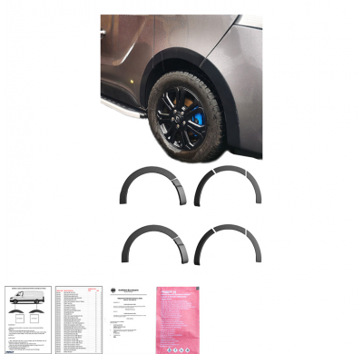 Embellecedores de paso de rueda Oneway Set adecuados para Renault Trafic 2014- y Opel Vivaro 2014-2018 (distancia entre ejes lar