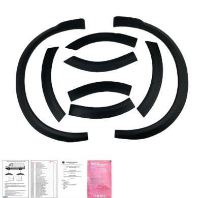 Embellecedores de paso de rueda Oneway Set compatibles con Volkswagen Transporter T6.1 2020-2022 (distancia entre ejes corta) -