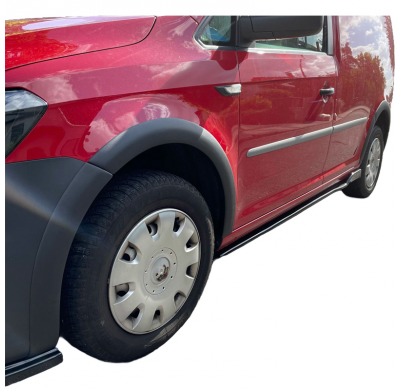 Embellecedores de paso de rueda Oneway Set adecuados para Volkswagen Caddy MK4 2015-2020 (distancia entre ejes corta) - Negro ma