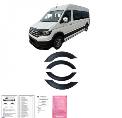 Embellecedores de paso de rueda Oneway Set aptos para Volkswagen Crafter MK2 y MAN TGE MK1 PreFacelift 2016- - Negro mate