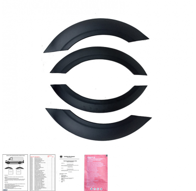 Embellecedores de paso de rueda Oneway Set aptos para Volkswagen Crafter MK2 y MAN TGE MK1 PreFacelift 2016- - Negro mate