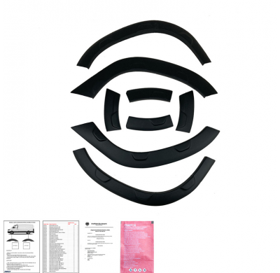 Embellecedores de paso de rueda Oneway Set compatibles con Dacia Duster II 2018-2024 (todoterreno) - Negro mate