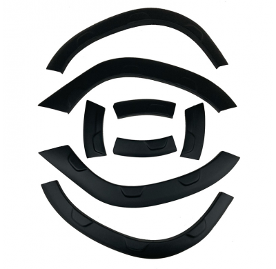 Embellecedores de paso de rueda Oneway Set compatibles con Dacia Duster II 2018-2024 (todoterreno) - Negro mate