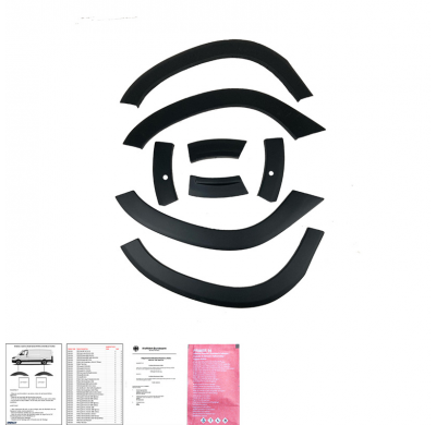 Embellecedores de paso de rueda Oneway Set compatibles con Dacia Duster II 2018-2024 con Park Assist - Negro mate