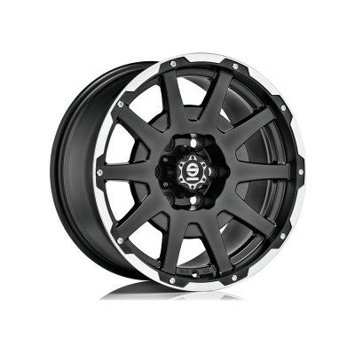 LLANTA SPARCO DAKAR 7,5x17 ET 35 6x114,3 SPARCO MATT BLACK LIP POLISHED+RIVETS