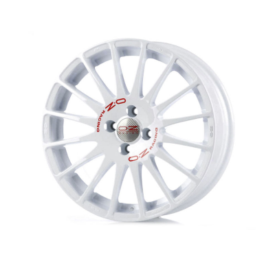 LLANTA SUPERTURISMO GT 6x14 ET 15 4x108 OZ RACING RACE WHITE RED LETTERING