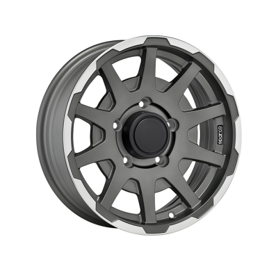 LLANTA SPARCO DAKAR 5,5x16 ET5 5x139,7 SPARCO MATT DARK GREY LIP POLISHED
