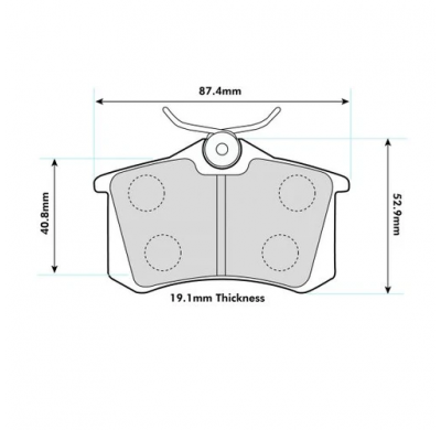 Pastillas de freno PBS PRORACE TRASERAS AUDI A3 (8L1) 1.9 TDI KW:96 Año: 2000 >