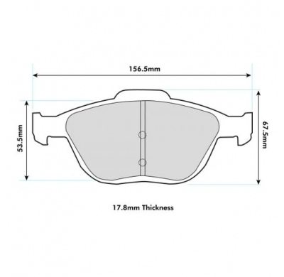 Pastillas de freno PBS PROTRACK DELANTERAS FORD Fiesta MK6 2.0 ST163 KW:120 Año: 2005 >