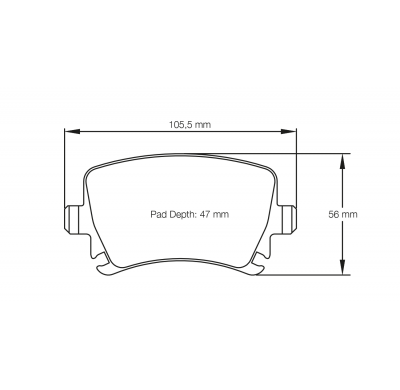 Pastillas de freno PBS PROTRACK TRASERAS AUDI TT Roadster (8J9) 2.0 TTS Quattro KW:200 Año: 2008 > 2014