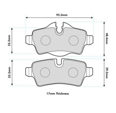 Pastillas de freno PBS PROTRACK TRASERAS MINI MINI (R56) 1.6 Cooper  Front disc 294mm KW:88 Año: 2006 > 2010