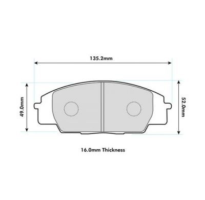Pastillas de freno PBS PROCOMP DELANTERAS HONDA Civic VII (EP3) 2.0 Type R KW:147 Año: 2001 > 2005