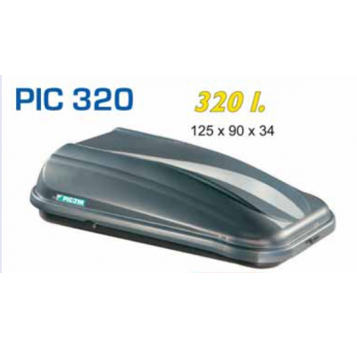 COFRE DE TECHO PICOYA 320 LITROS COLOR GRIS 125X90X34