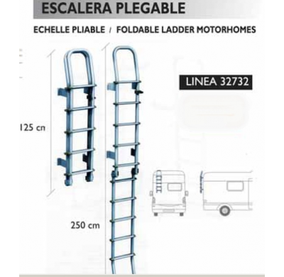 ESCALERA PLEGABLE ALUMINIO AUTOCARAVANAS 125-250 CMS