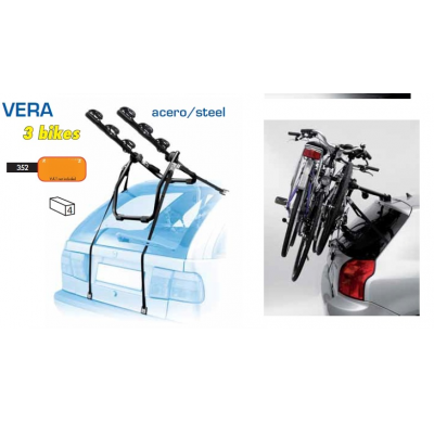 PORTA BICIS TRASERO ACERO VERA x 3 BICIS
