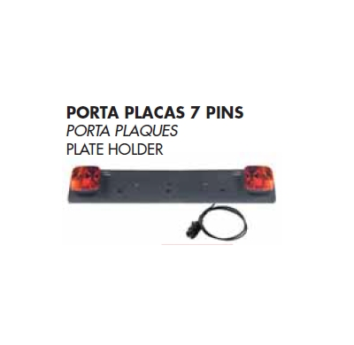 PORTA MATRÍCULAS + LUCES