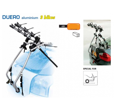 PORTA BICIS TRASERO ALUM. DUERO x 3 BICIS