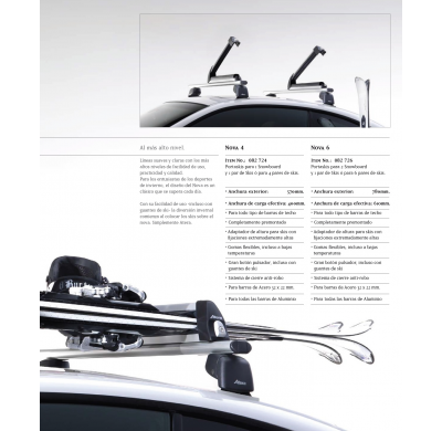 Portaskis de Techo 4 pares NOVA 4  ATERA