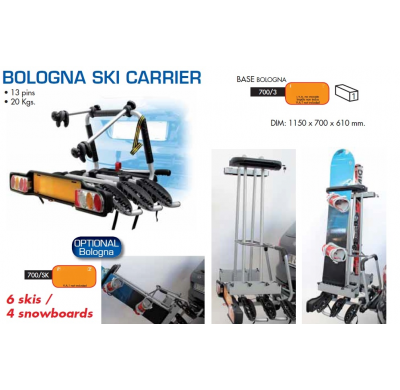 PORTA BICIS BOLA BOLOGNA 3 BICIS + BASE 6 SKIES - 4 SNOWBOARDS