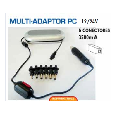 MULTI-ADAPTADOR PC 12V.-6 CONECTORES