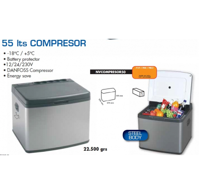 NEVERA COMPRESOR 55 LTS.