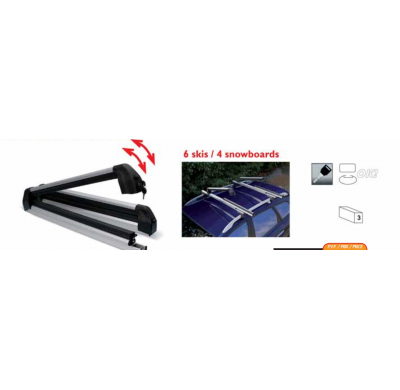 PORTA SKI EXTENSIBLE 6 SKIES ./4 SNOWBOARD EXTENSIBLE ALUMINIO