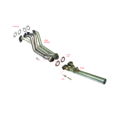 Colector De Escape Tubular Inoxidable / Seat Ibiza  / Seat Córdoba 2.0i 16v 06/96-99 Rc Racing