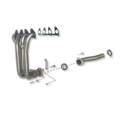 Colector De Escape Tubular Inoxidable / Opel Corsa B 1.2i 8v 93- Rc Racing