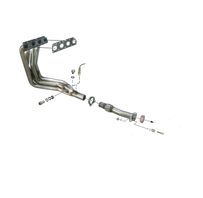Colector De Escape Tubular Inoxidable / Opel Vectra a / Opel Kadett E / Opel Calibra / Opel Astra F 2.0i 16v Gsi 90-94 Rc Racing