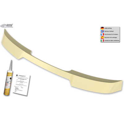 Alerón de techo RDX para alerón trasero de maletero VW Polo 2G Fabricado en plástico PUR-IHS. Incluye homologación TUV ABE y peg
