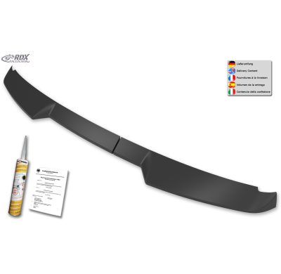RDX Alerón de Techo para VW Caddy SB 2K 2KN (2020+) para Puerta de Granero (2 Puertas Traseras) Alerón de Maletero Fabricado en