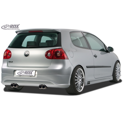 RDX Extension paragolpes trasero VW Golf 5 "R32 clean" with exhaust hole left & right Material:ABS