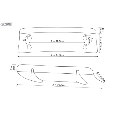 RDX Difusor trasero U-Diff XL for BMW X3 (G01) for M-Sport & M-Aerodynamic-Kit