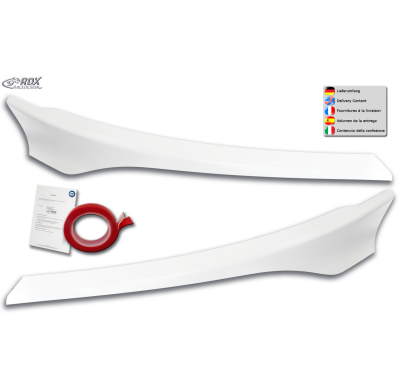 Pestañas de faros RDX para FORD Transit Custom y Tourneo Custom (2018-2023), color blanco brillante. Rdx Racedesign