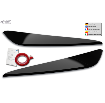 Pestañas de faros RDX para BMW Serie 1 F40 F1H, color negro brillante, cejas de luz Rdx Racedesign