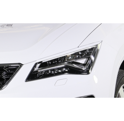 RDX Pestañas de faros para SEAT Ateca y CUPRA Ateca 5FP (2016-2021) Light Brows Conjunto para ambos lados. Fabricado en plástico