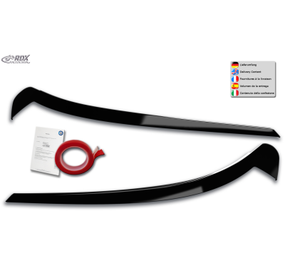 Pestañas de faros RDX para VW ID.3 ID3 E1, color negro brillante, cejas de faros Rdx Racedesign