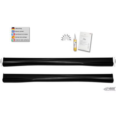 RDX Taloneras laterales CITROEN C4 (Type N) "Turbo" Material:ABS
