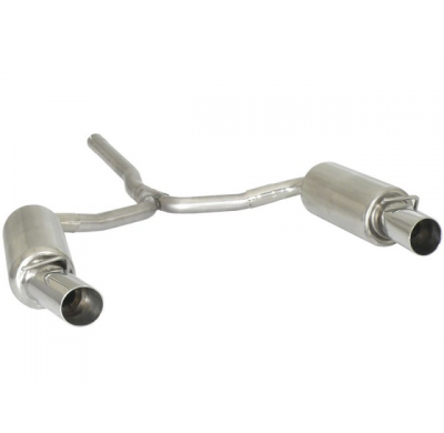 Escape Trasero Doble Acero Inox Salidas Redondas 90 Mm Sport Line - Modificación Del Parachoques Original O Bajo Paragolpes