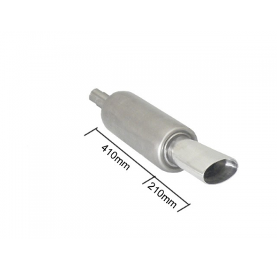 Escape Universal Acero Inox Con Salida Ovalada 110x65 Mm Sport Line - Tubo De Entrada 56/61 Mm Para Soldar
  Universal Escap