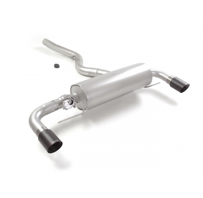 Silencioso trasero doble en acero inox con salidas redondas 90 mm Carbon Shot
 con valvula integradas.Las válvula es accionada m