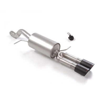 Silencioso trasero grupo N en acero inox con salidas redondas 2x90 mm Carbon Shot
 Supresión de la válvula integrada. Para elimi