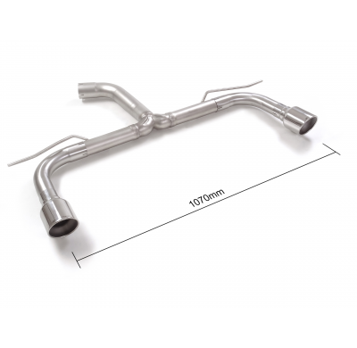 Tramo trasero grupo N doble en acero inox con salidas redondas 102 mm Sport Line</p>
 Línea con diámetro mejorado 60 mm </p>