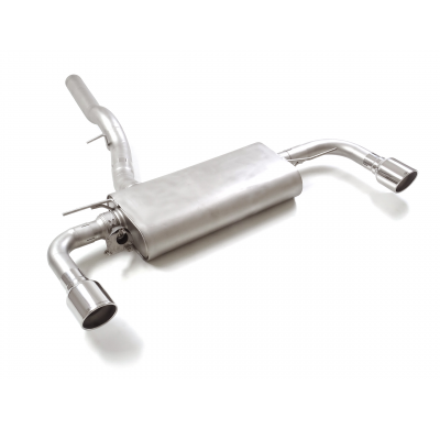 Silencioso trasero doble en acero inox con salidas redondas 102 mm Sport Line  </p>
 con valvula integradas.Las válvula es accio