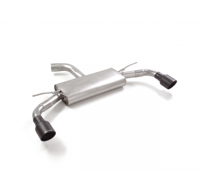 Silencioso trasero doble en acero inox con salidas redondas 102 mm Sport Line Black  
 Línea con diámetro mejorado 70 mm
 
 CON