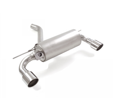 Silencioso trasero en acero inox con salidas redondas centrales 2x102 mm Sport Line</p>
 con valvula integradas.Las válvula es a