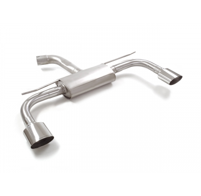 Silencioso trasero doble en acero inox con salidas ovaladas 135x90 mm </p>
 Línea con diámetro mejorado 70 mm
 
 CON HOMOLOGACIO